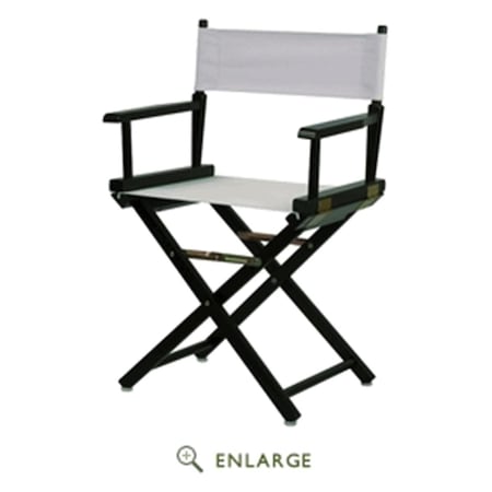 Betterbeds 200-02-021-29 18 in. Directors Chair Black Frame with White Canvas BE4265110